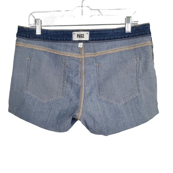 Paige Size 29 Shorts Jimmie Jimmie Denim Stretch Denim Jean 3" Medium Wash - Picture 4 of 11